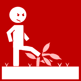 demolish plants